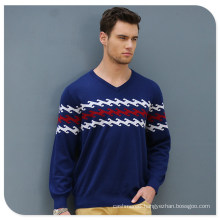 Men′s 100% Cashmere V Neck Pullover Sweater China Factory